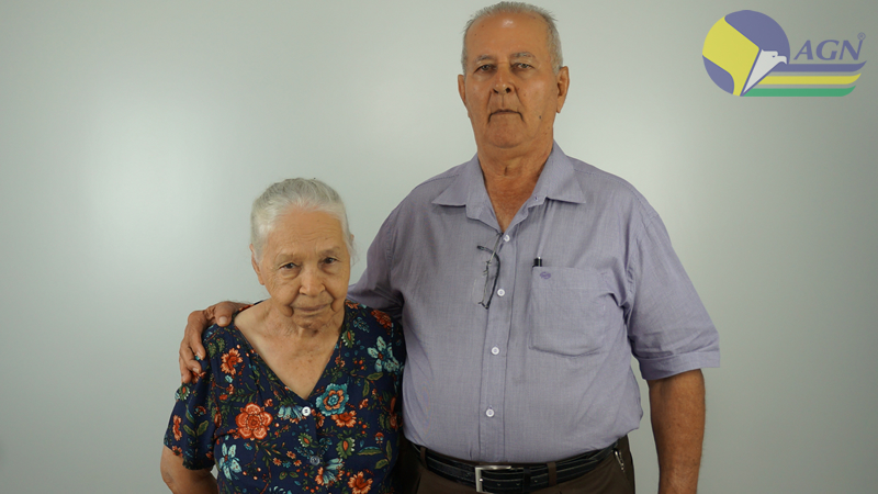 Sr. Anésio Nogueira ao lado de sua esposa Selina Nogueira - 2018 